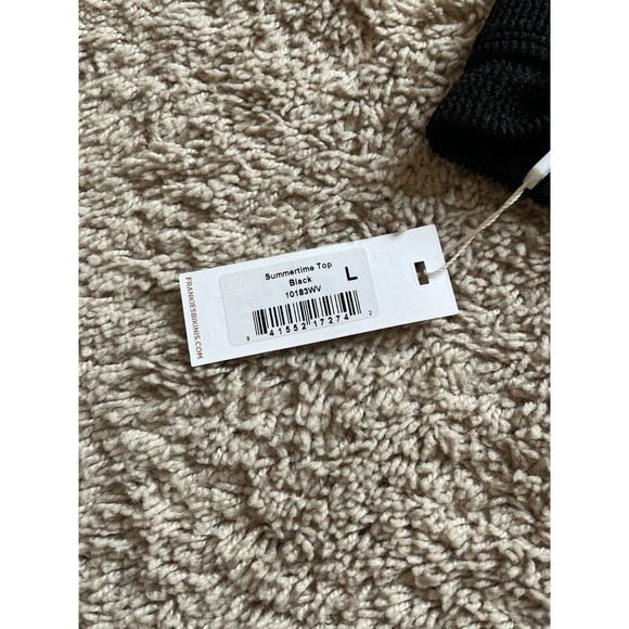 Frankies Bikinis Summertime Bikini Top in Black Size LARGE NEW - Picture 5 of 6